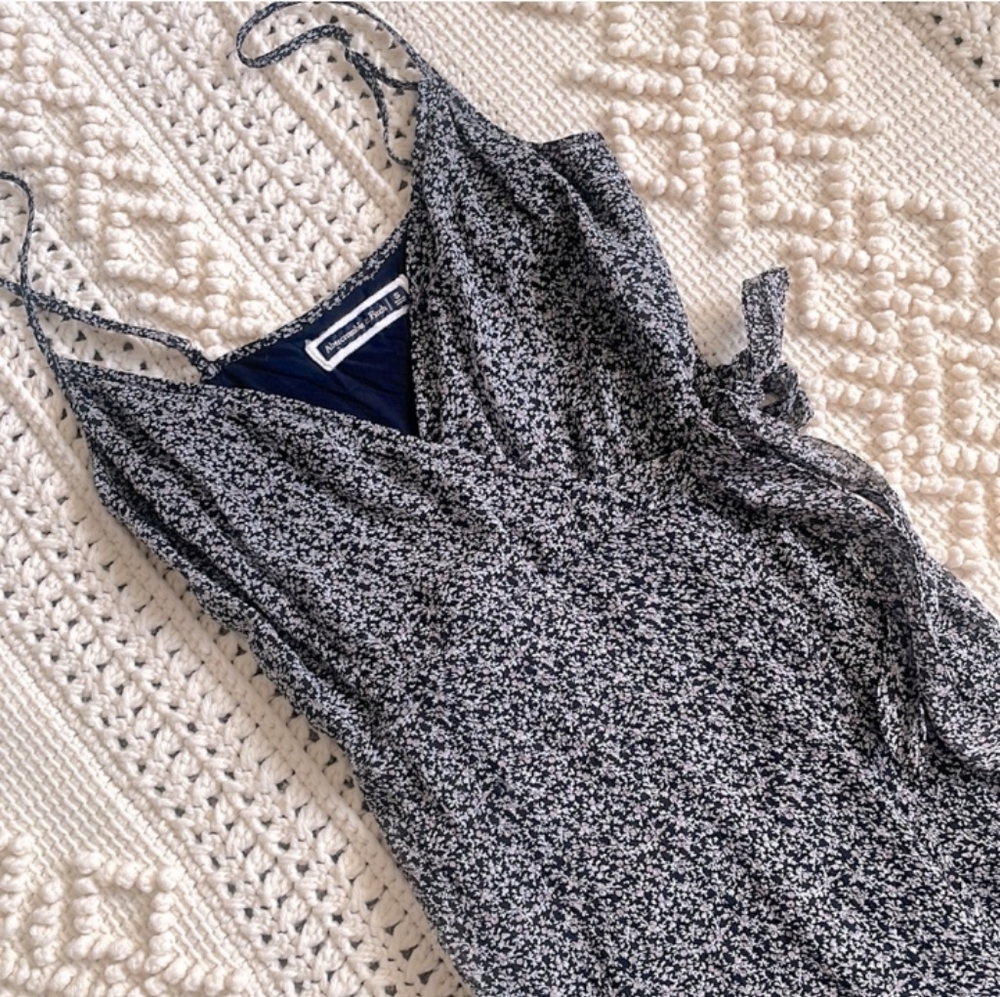 A&F floral wrap midi dress